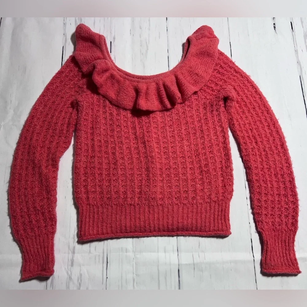 Anthropologie Ruffled Boat Neck Sweater - Picture 6 of 6